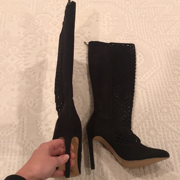 [Heart Soul] Suede Tall Black Boots | Size 9 - Picture 5 of 7